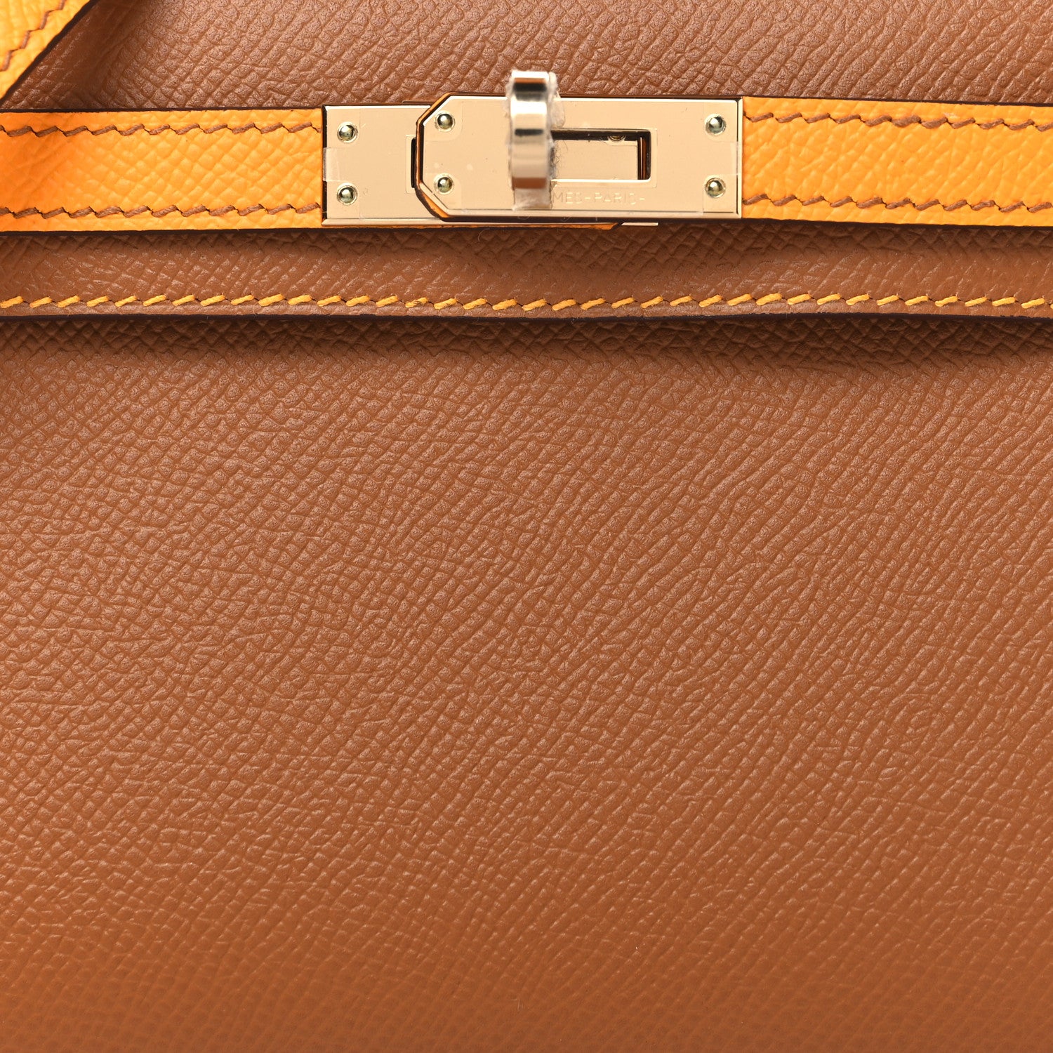 Hermes Epsom Horseshoe Mini Kelly Sellier 20 Gold Jaune D'Or 8 of 11