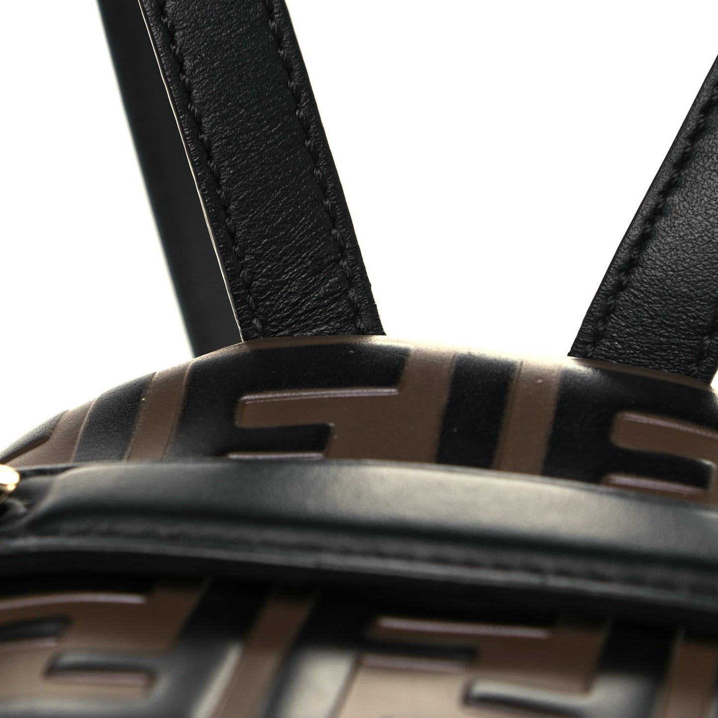 Vitello Bi-Color FF 1974 Embossed Mini Backpack Maya Black