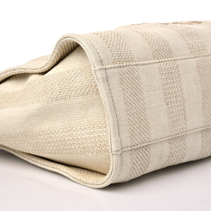 Chanel Mixed Fibers Calfskin Striped Small Deauville Tote Beige 7 of 8