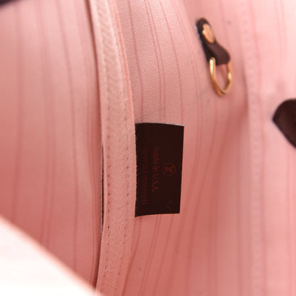 Louis Vuitton Damier Ebene Neo Neverfull MM Rose Ballerine 12 of 15