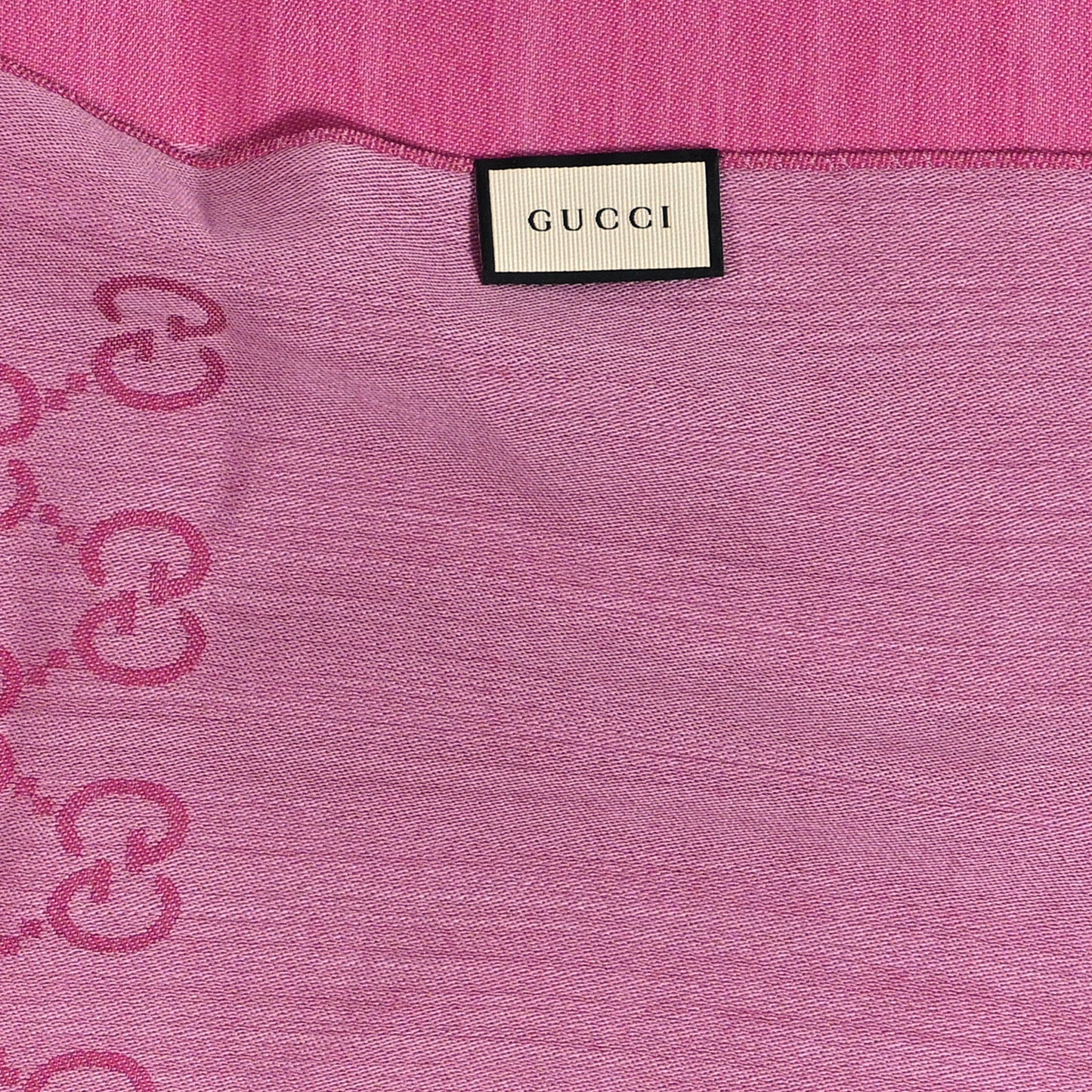 Wool Silk GG Jacquard Shawl Pink