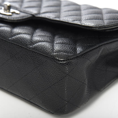 Chanel Caviar Quilted Medium Double Flap Black 12 of 15