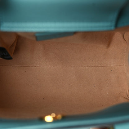 Gucci Wonka Grain Calfskin Mini Diana Tote Bag Dusty Azure Orange Fluo 5 of 9