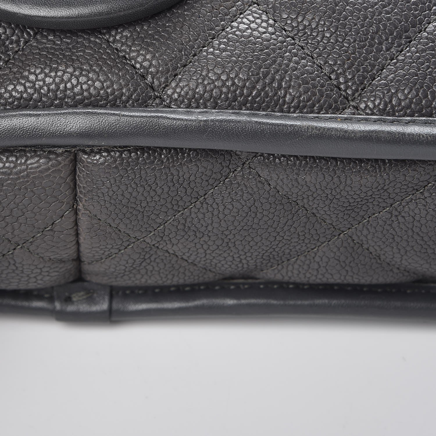 Chanel Caviar Quilted Medium French Riviera Flap Dark Grey 10 of 11