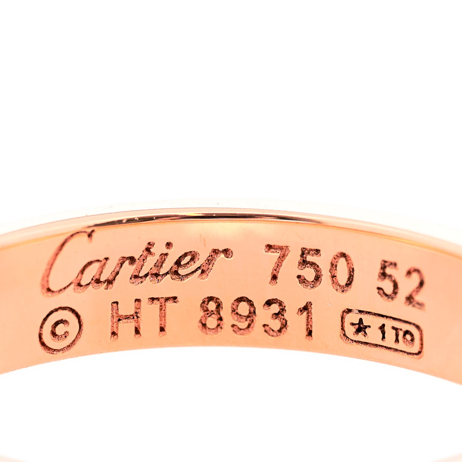 Cartier 18K Pink Gold 3.5mm LOVE Wedding Band Ring 52 6 8 of 10