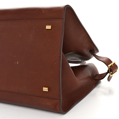 The Row Polished Saddle Calfskin Soft Margaux 15 New Burgundy 9 of 11