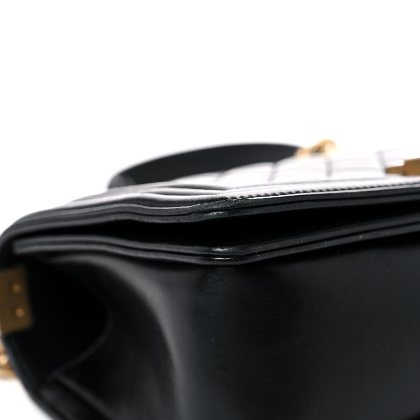 Lambskin Quilted Medium Boy Flap Black
