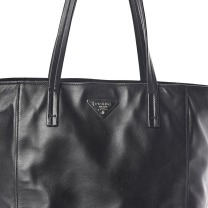 Prada Soft Calfskin Shopping Tote Black 12 of 14