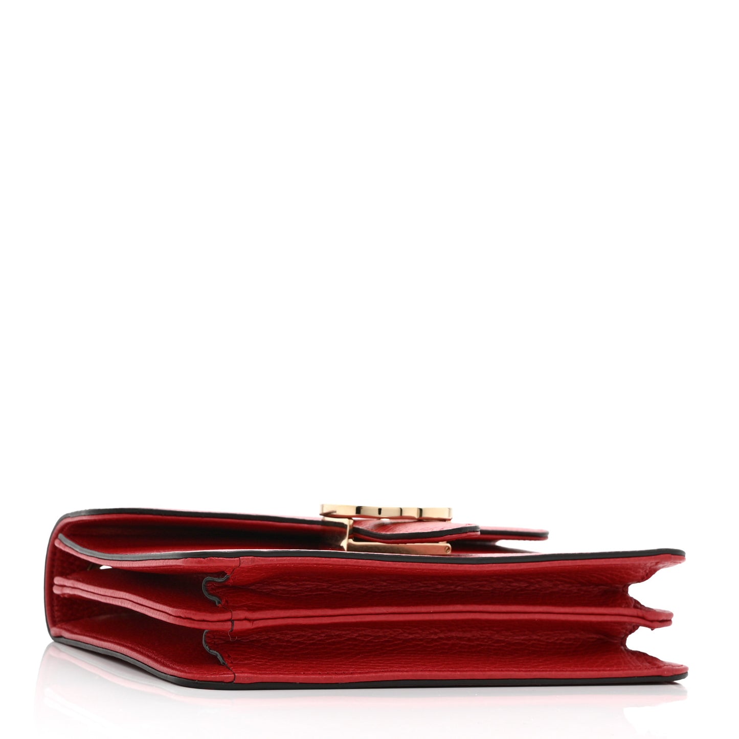 Dollar Calfskin Small Interlocking G Shoulder Bag Red