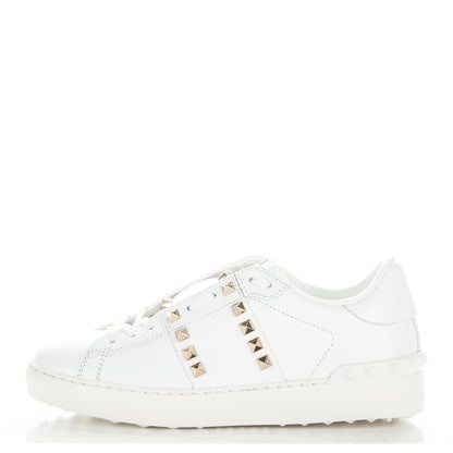 Valentino Garavani Calfskin Rockstud Untitled Open Sneakers 36 White 1 of 7