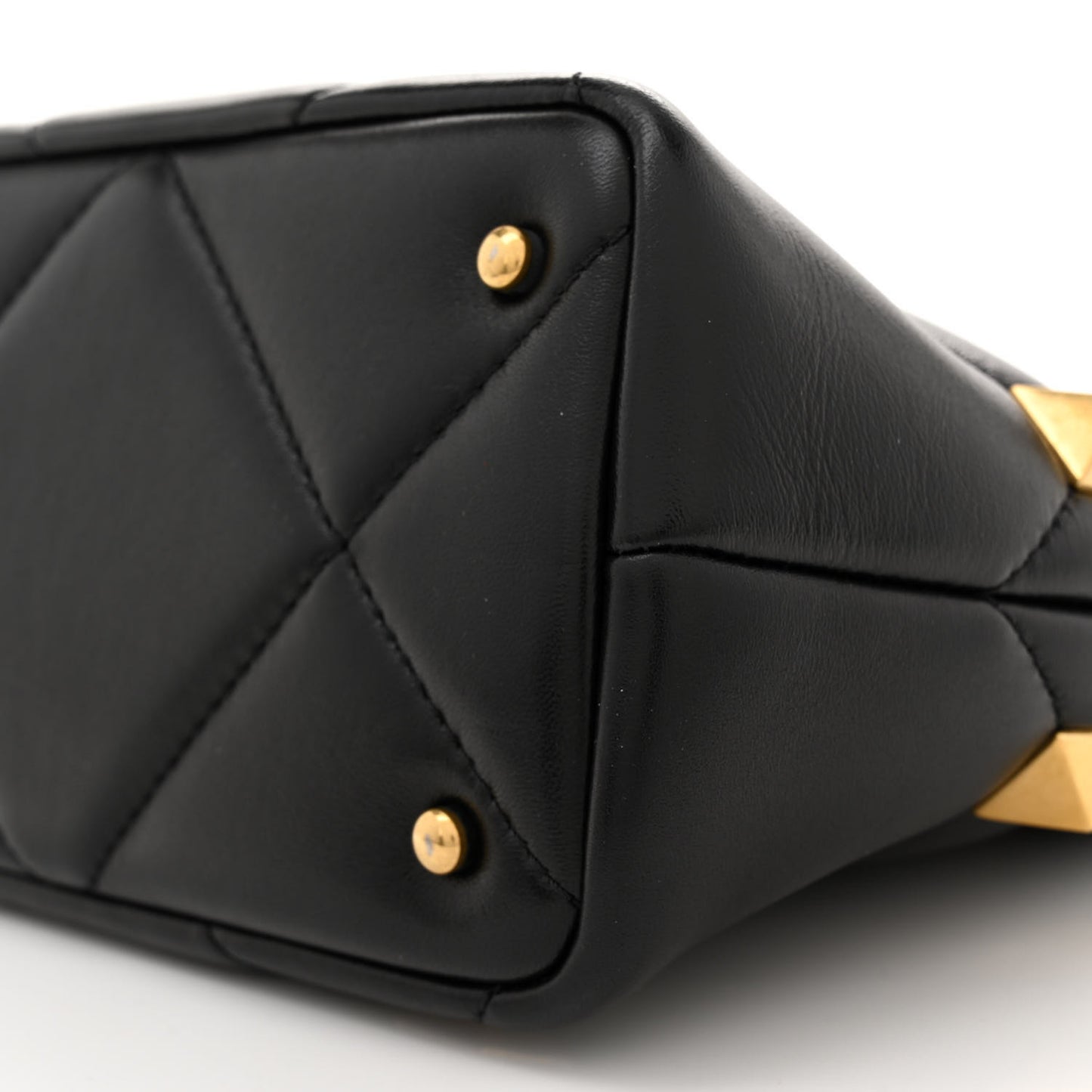 Nappa Small Roman Stud The Handle Bag Black
