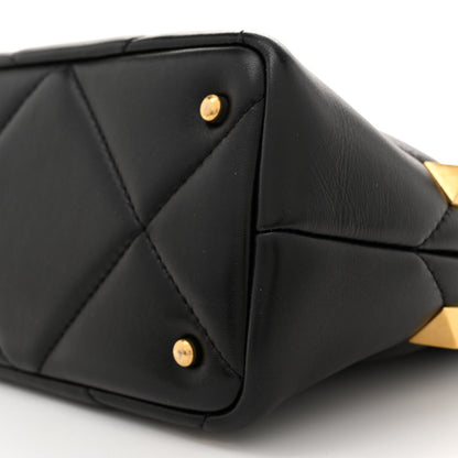 Valentino Garavani Nappa Small Roman Stud The Handle Bag Black 10 of 10