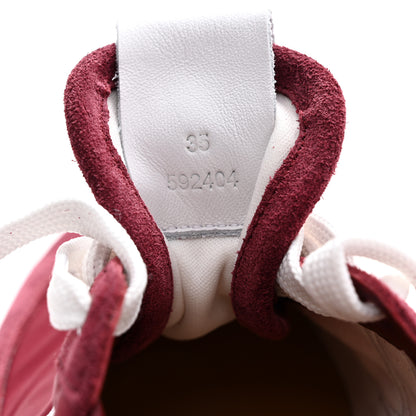 Loewe Nylon Suede Flow Runners Sneakers 35 Burgundy White 9 of 9