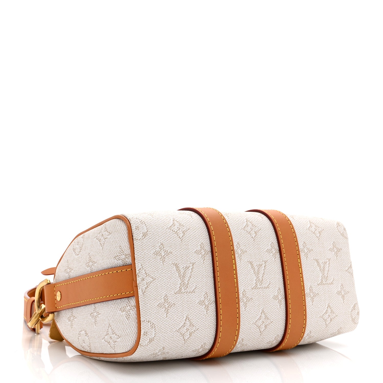 Louis Vuitton Monogram Heritage Keepall Bandouliere 25 Off White