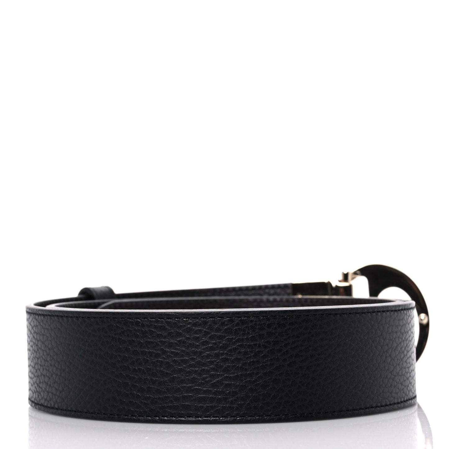 Dollar Calfskin 1973 Reversible Belt 95 38 Black Testa di Moro