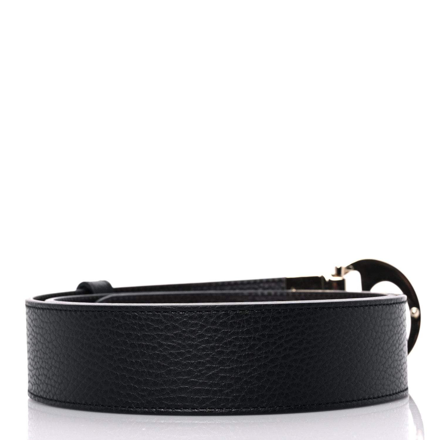 Gucci Dollar Calfskin 1973 Reversible Belt 95 38 Black Testa di Moro 2 of 6