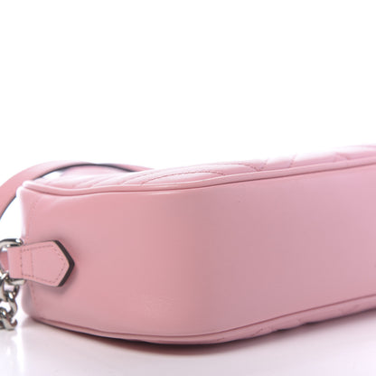 Gucci Calfskin Matelasse Small GG Marmont Chain Shoulder Bag Wild Rose 6 of 13