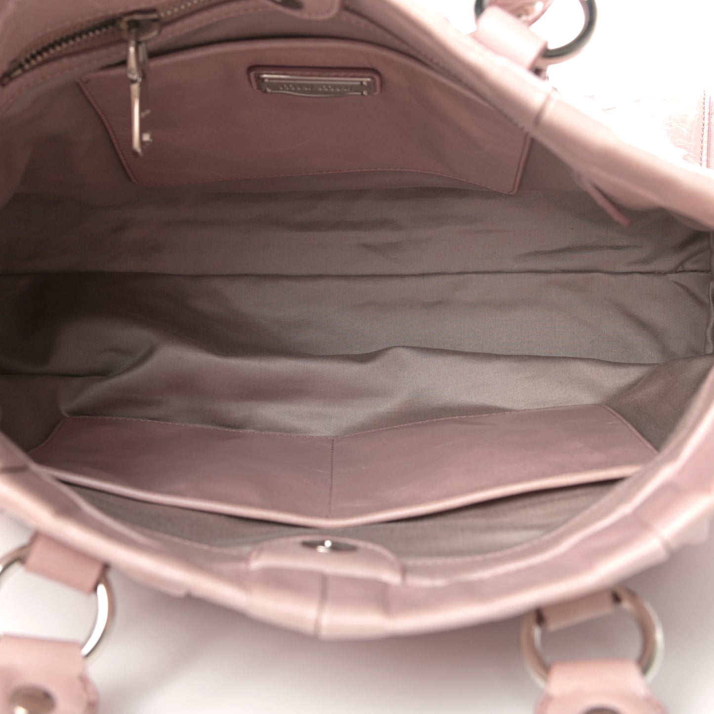 Vitello Lux Gathered Tote Mughetto