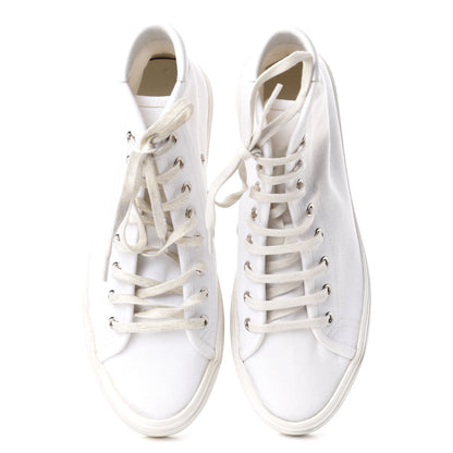 Saint Laurent Canvas Womens Malibu High Top Sneakers 38 Optic White 5 of 11