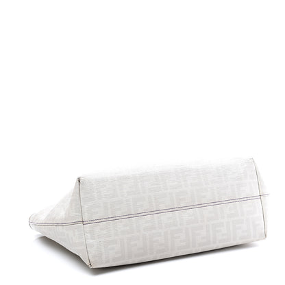 Fendi Zucca Spalmati Medium Roll Tote Bianco 3 of 16