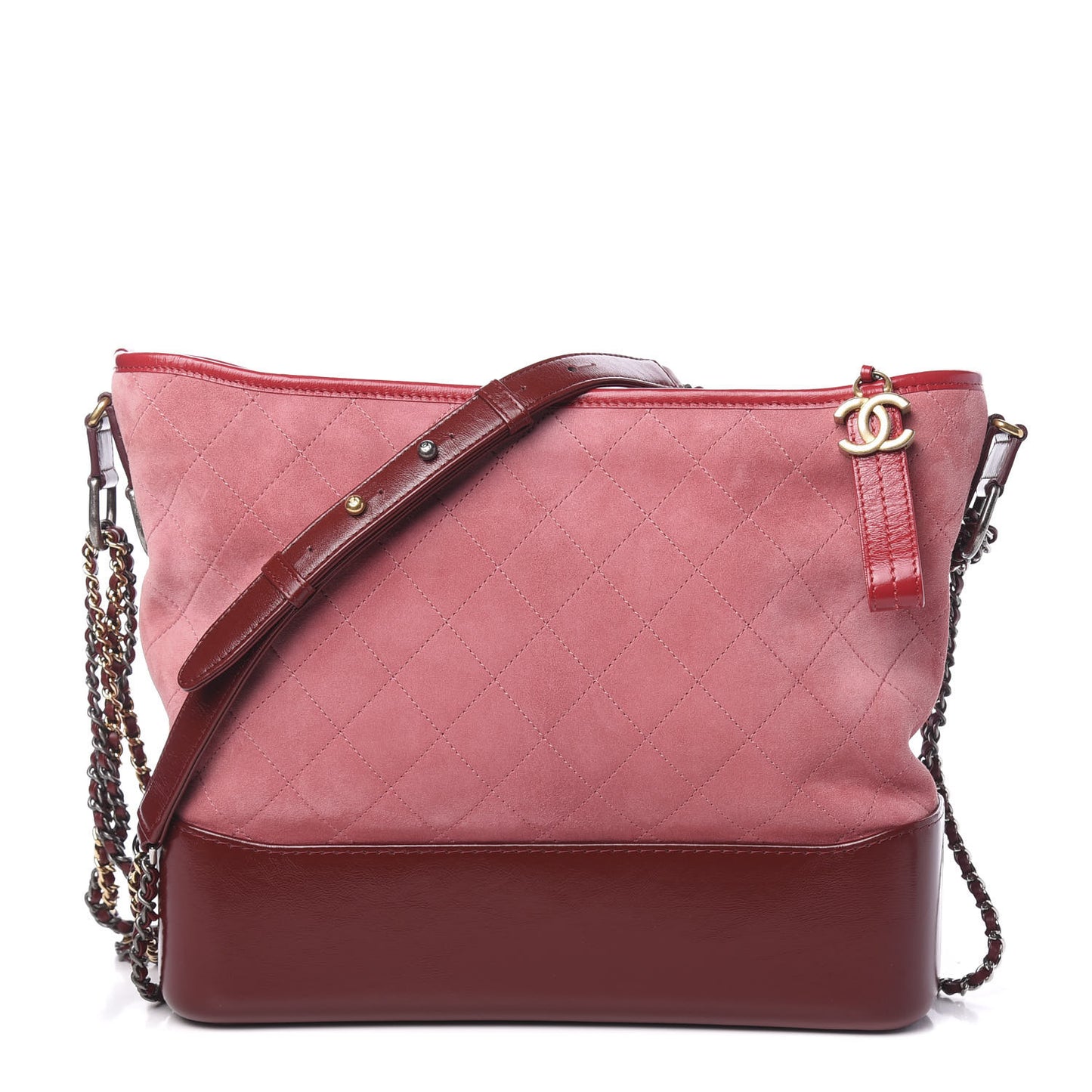 Suede Calfskin Quilted Medium Gabrielle Hobo Multicolor