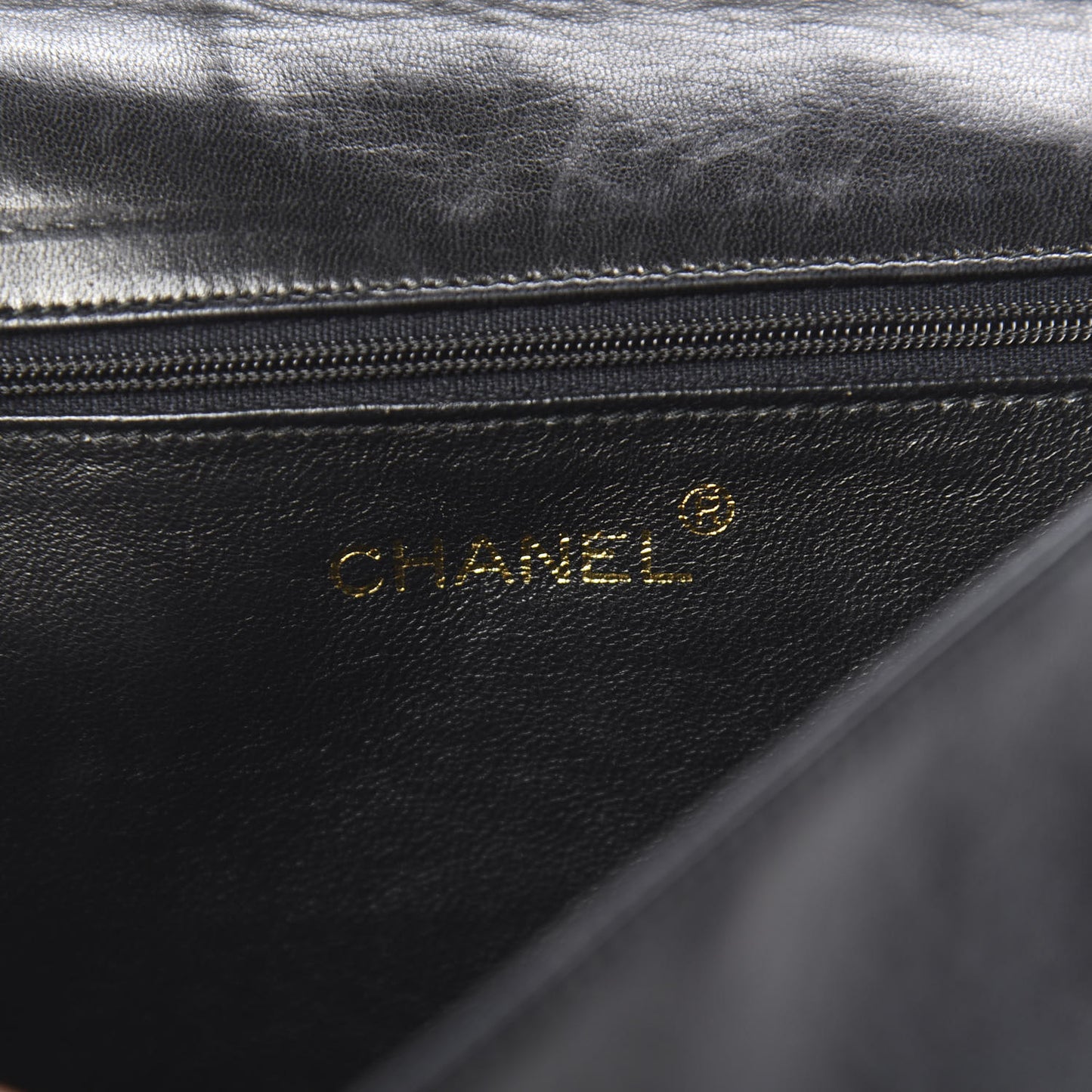 Lambskin Quilted Small Single Flap Black