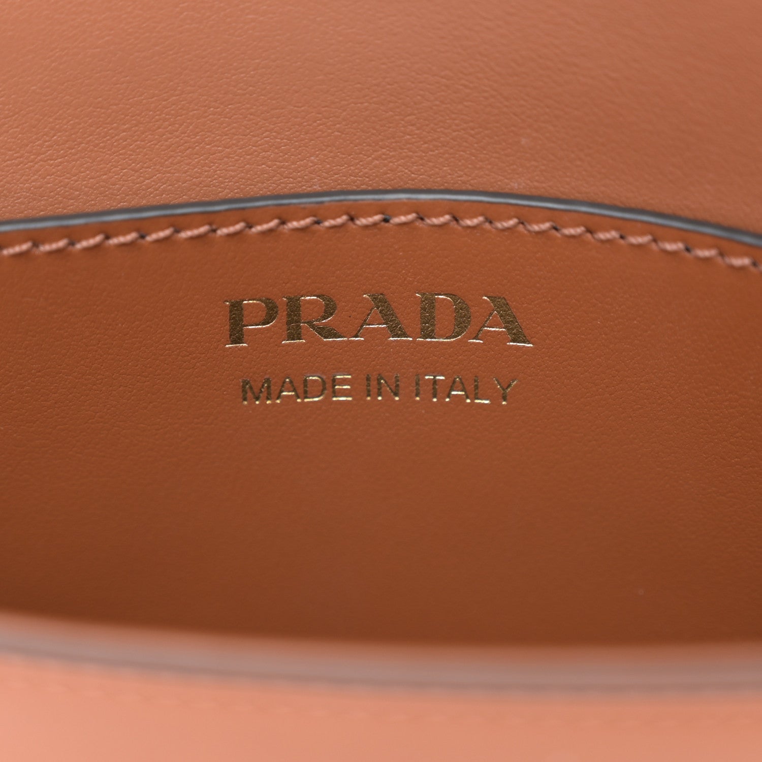 Prada Soft Calfskin Triangle Arque Flap Shoulder Bag Cognac 6 of 10