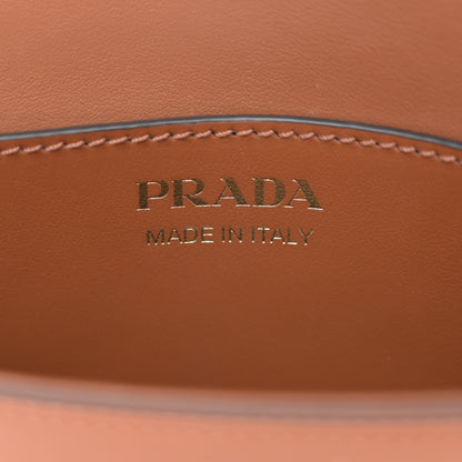 Prada Soft Calfskin Triangle Arque Flap Shoulder Bag Cognac 6 of 10
