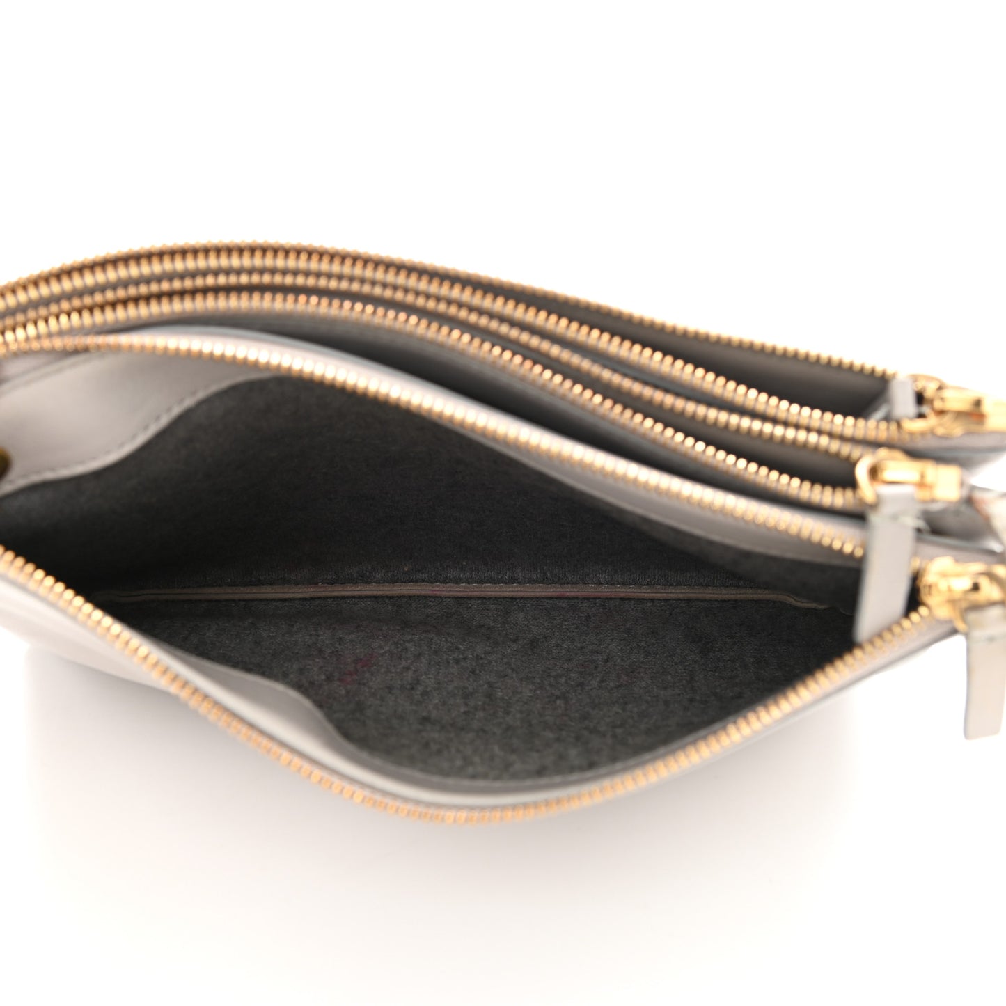 Lambskin Large Trio Crossbody Bag Smoke