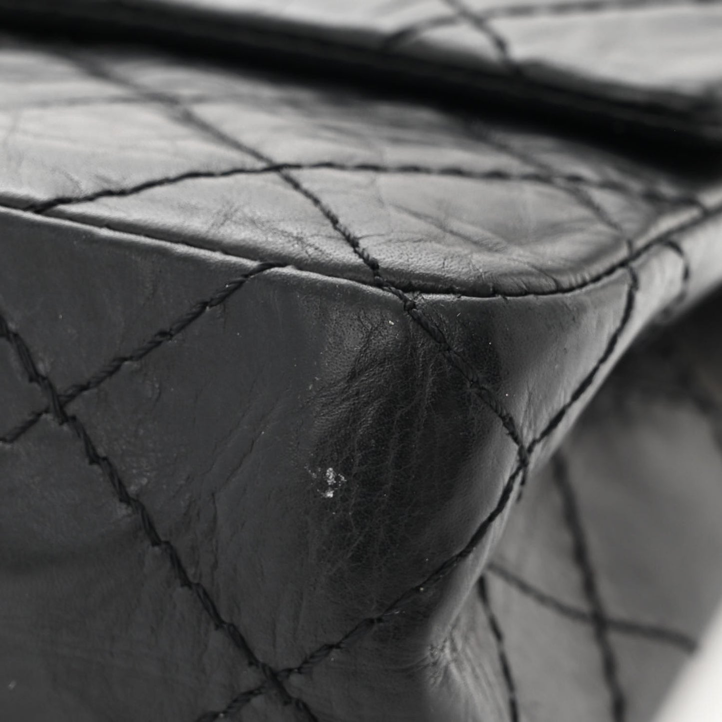 Aged Calfskin Quilted 50th Anniversary 2.55 Reissue 226 Flap Black