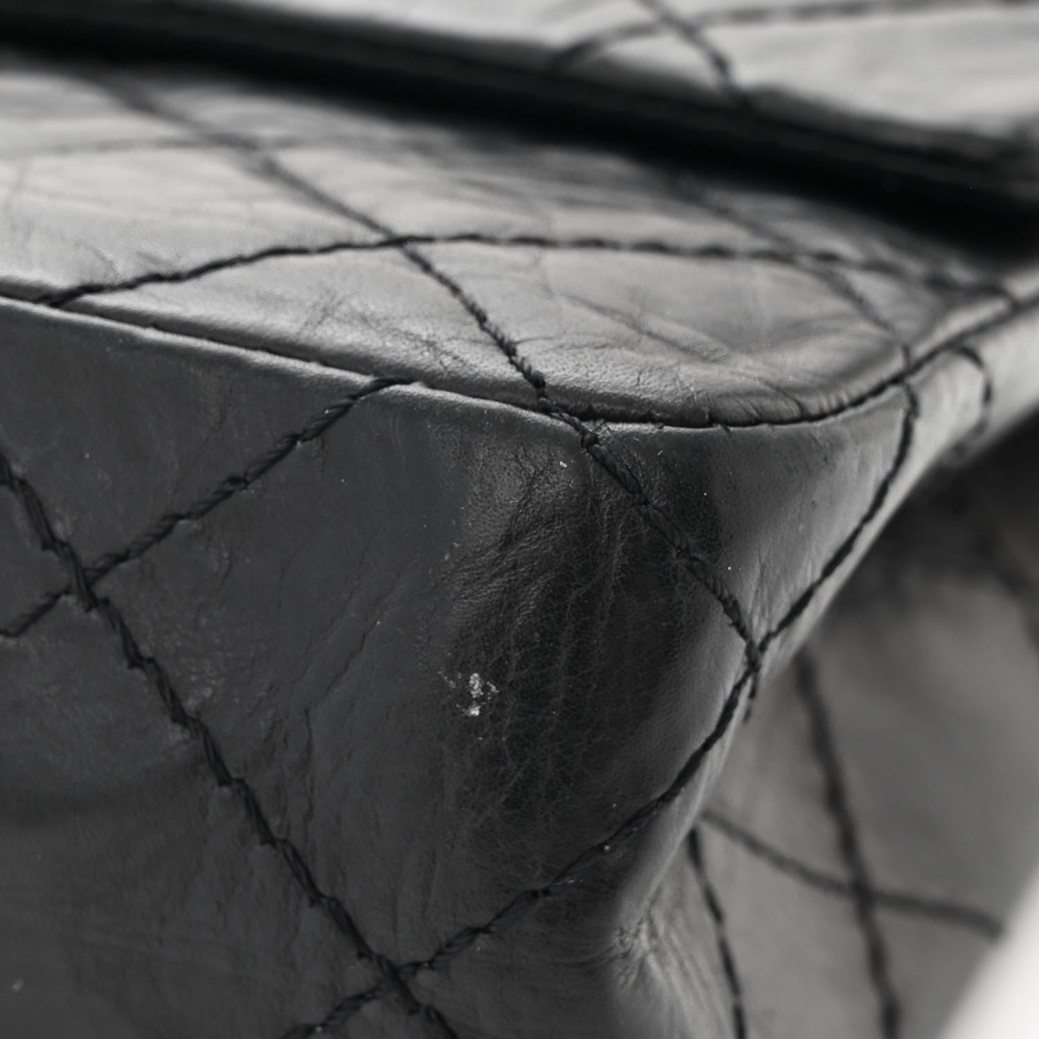 Chanel Aged Calfskin Quilted 50th Anniversary 2.55 Reissue 226 Flap Black 11 of 12