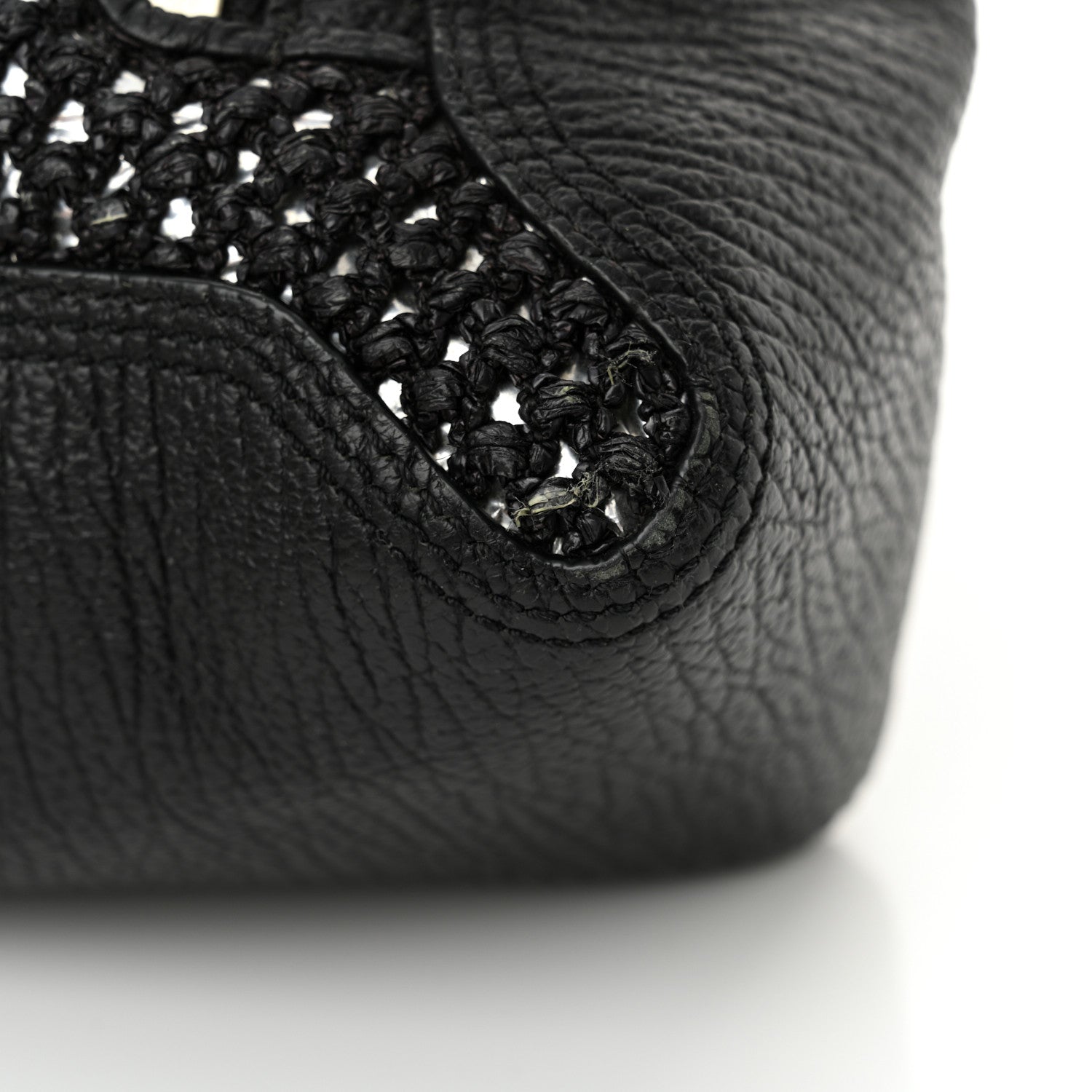 3.1 Phillip Lim PHILLIP LIM 3.1 Textured Calfskin Woven Panel Medium Pashli Satchel Black Silver 12 of 14