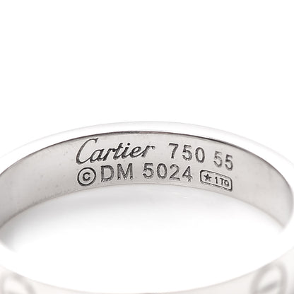 Cartier 18K White Gold 3.5mm LOVE Wedding Band Ring 55 7.25 4 of 4