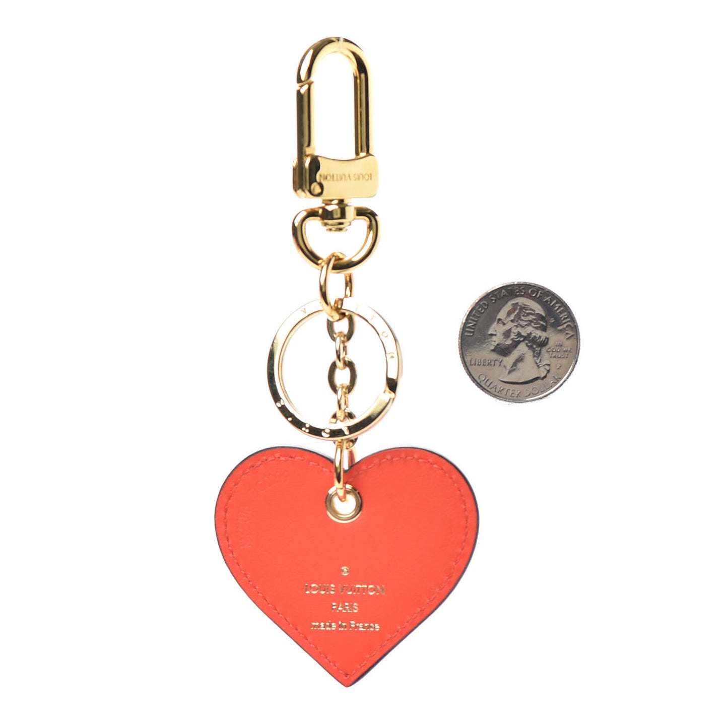 Vernis Degrade Love Lock Heart Key Holder Bag Charm Pink Red