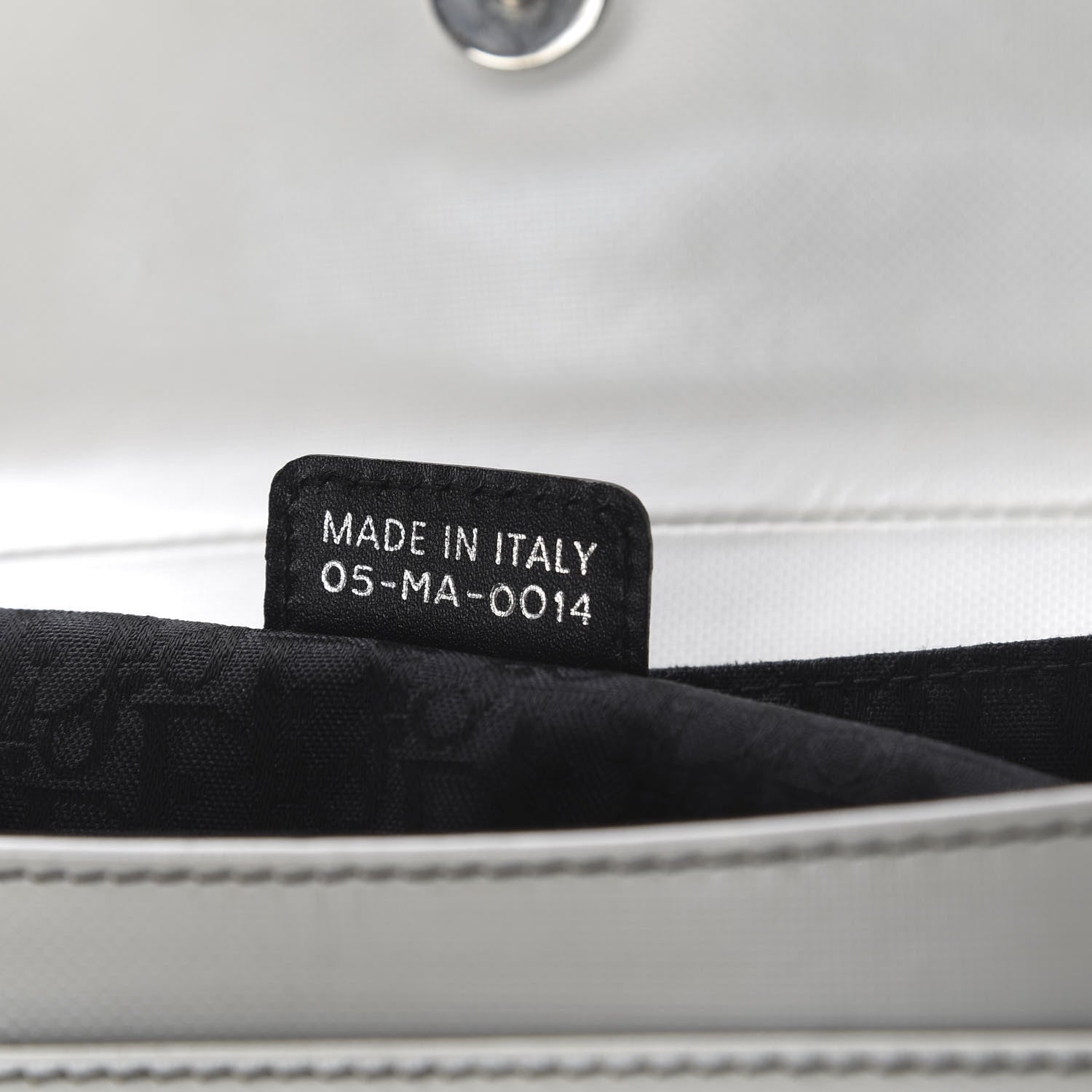 Christian Dior Coated Canvas Crystal Hardcore Bag White 6 of 10