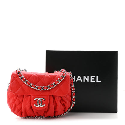 Chanel Washed Lambskin Mini Chain Around Messenger Coral 11 of 11