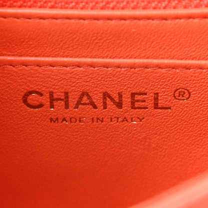Chanel Lambskin Quilted Mini Square Flap Light Orange 6 of 13