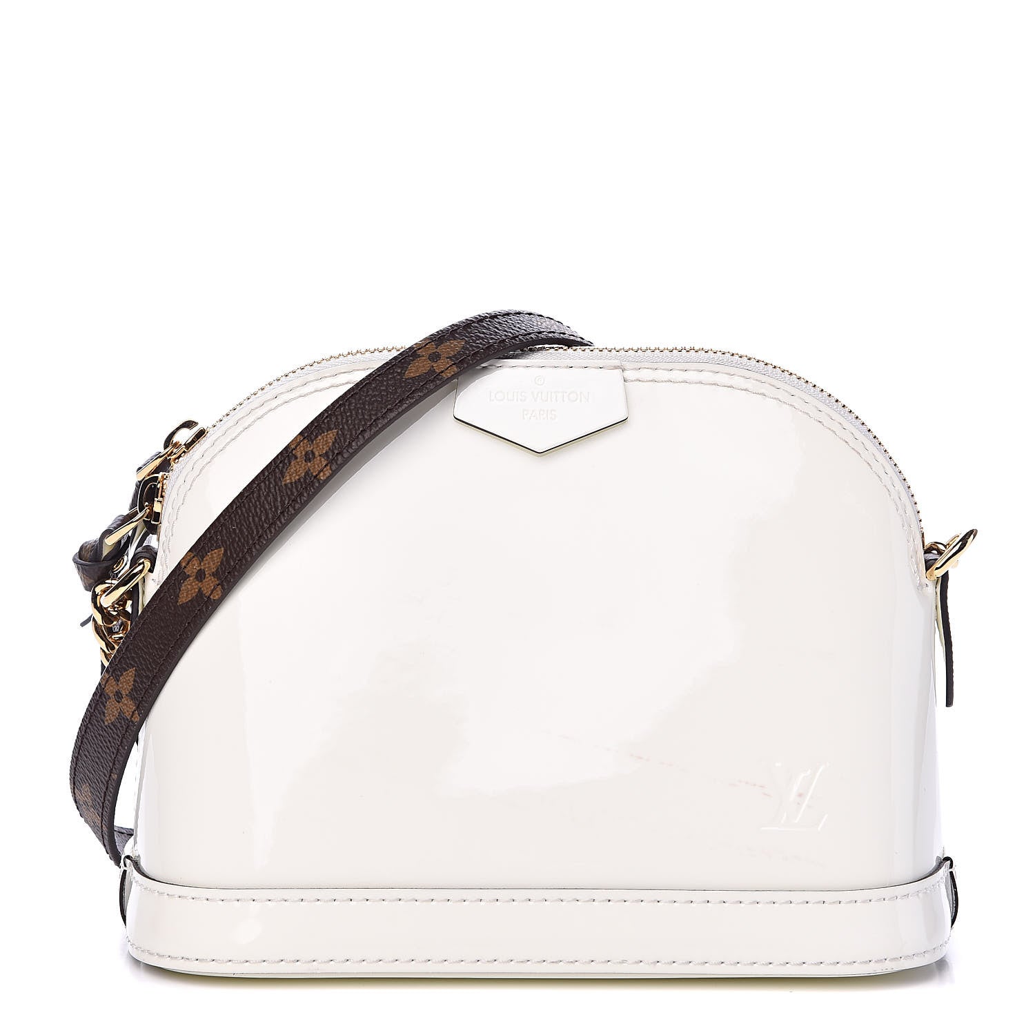 Louis Vuitton Patent Monogram Alma Mini Snow 1 of 12