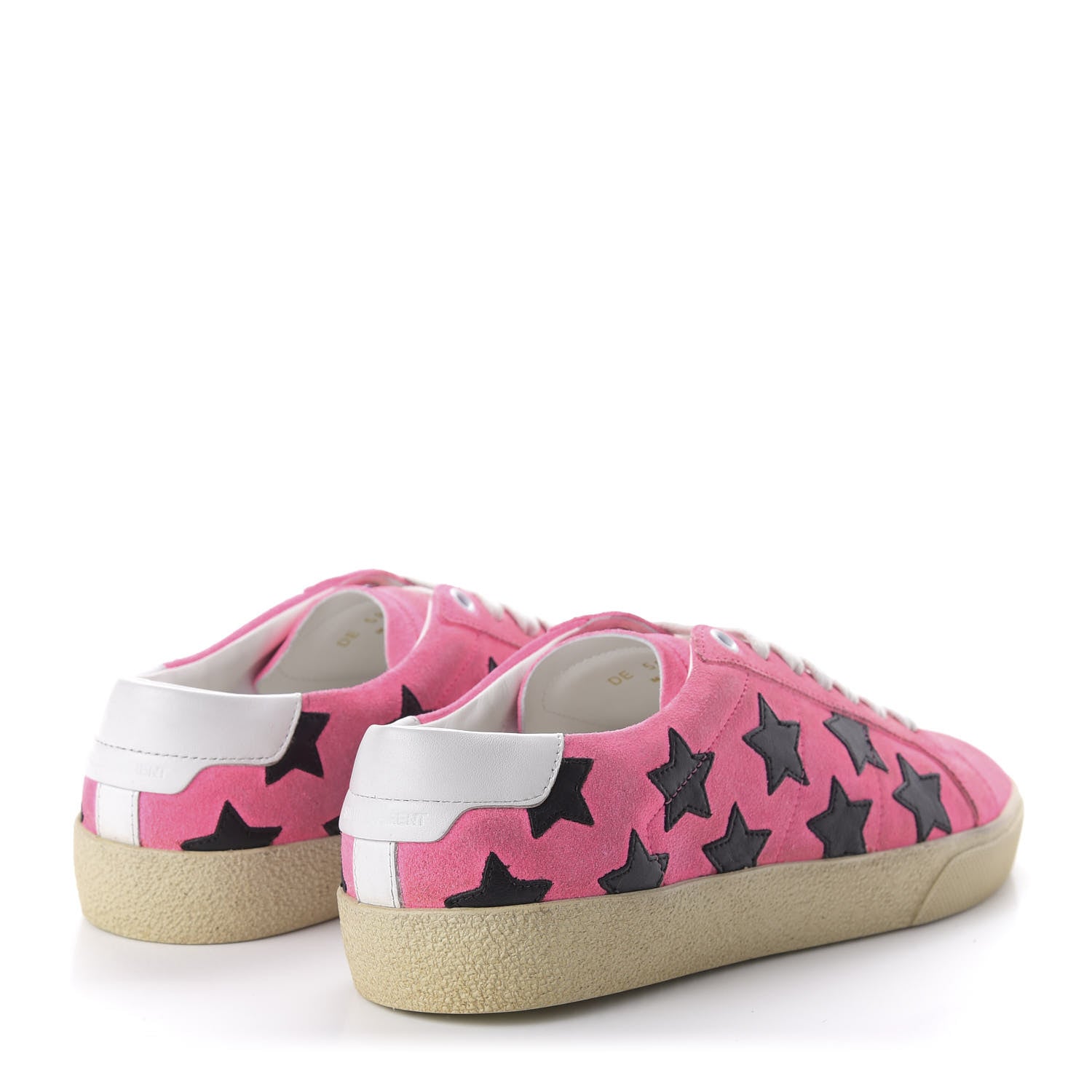 Saint Laurent Suede Star Court Sneakers 38 Pink Black 4 of 9