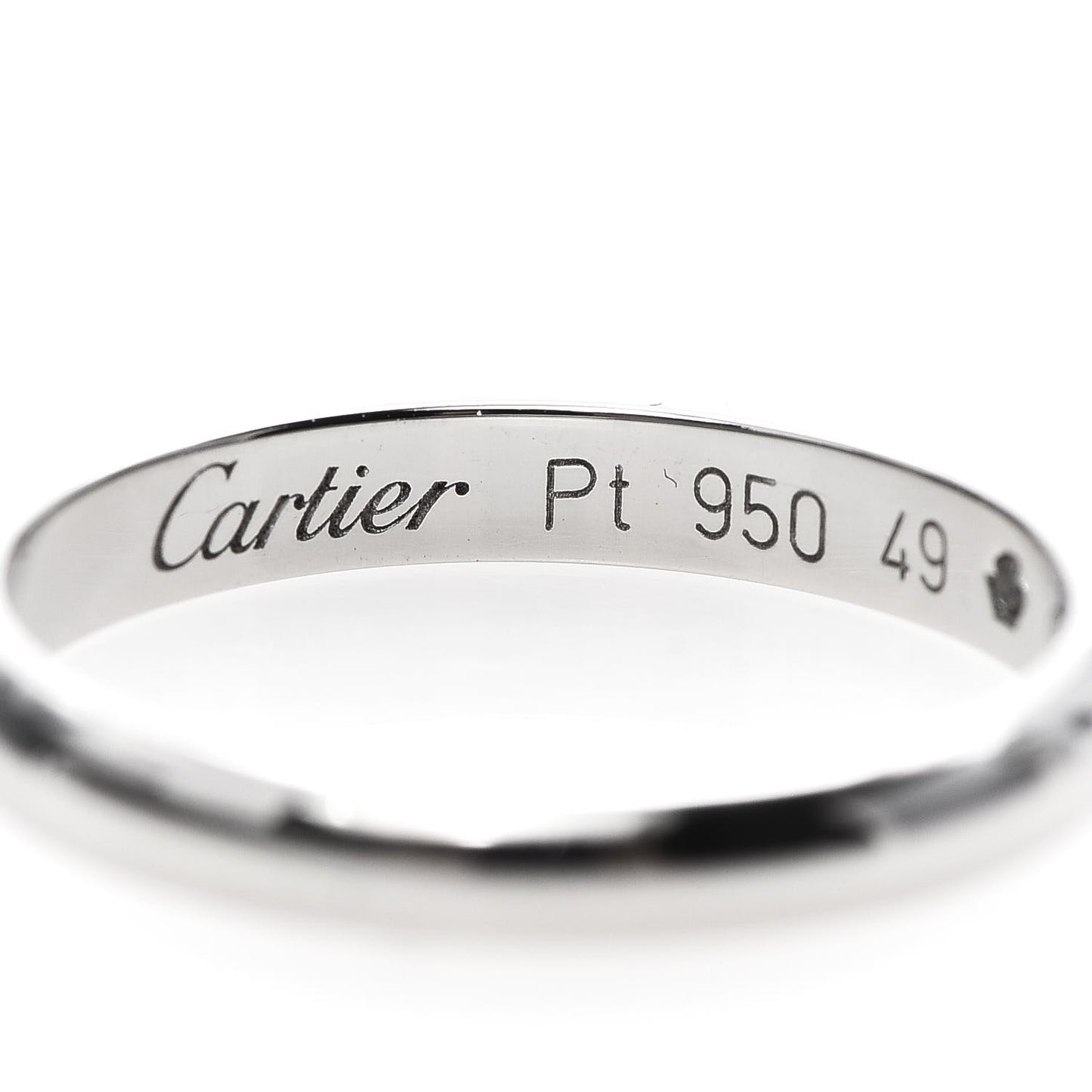 Platinum Diamond 2.6mm 1895 Wedding Band Ring 49 4.75
