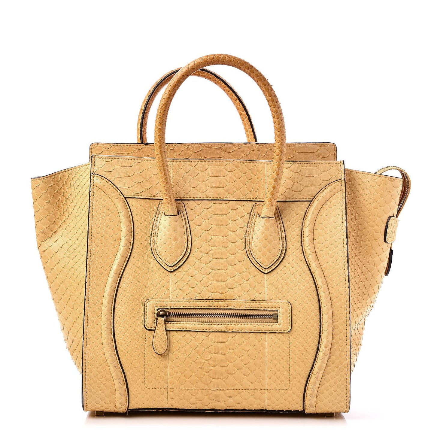 Python Mini Luggage Beige
