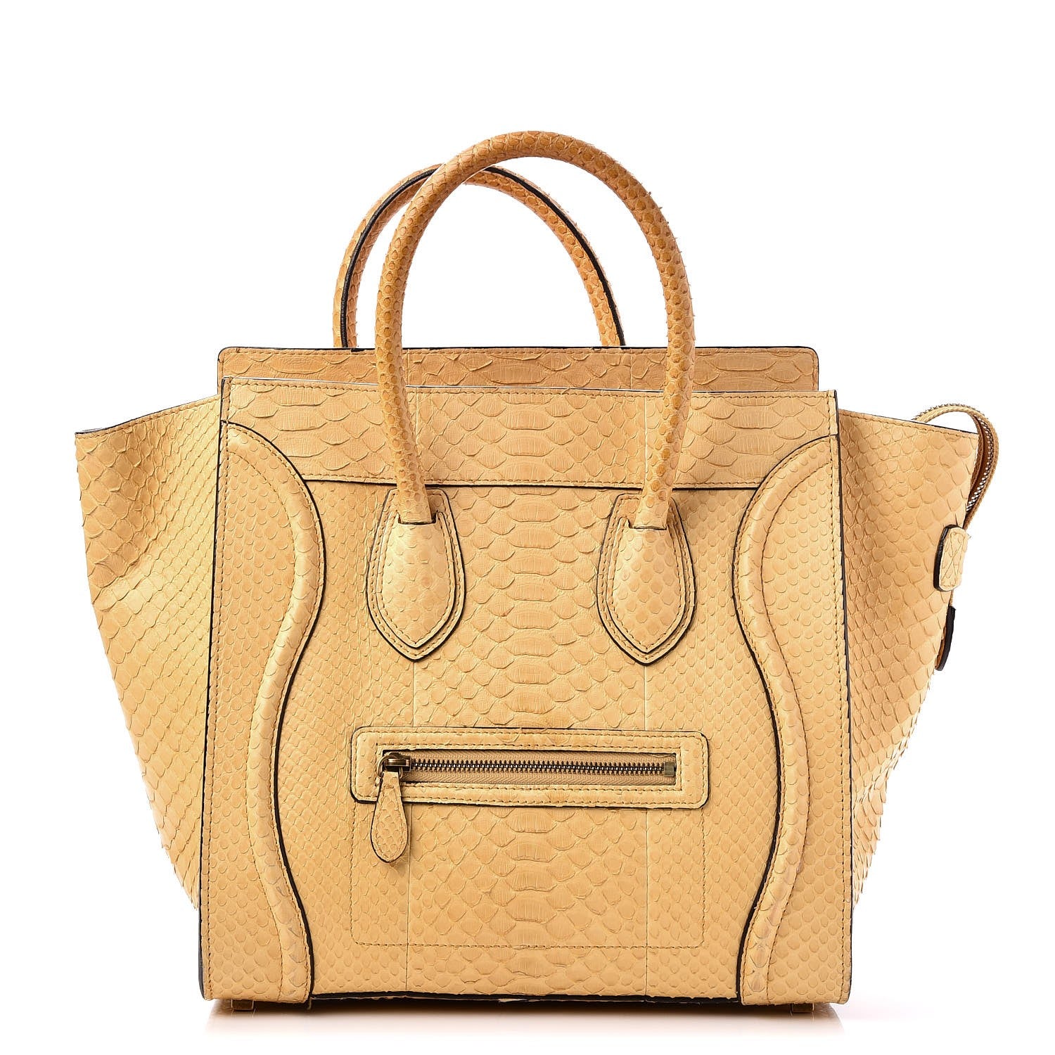 Celine Python Mini Luggage Beige 1 of 13