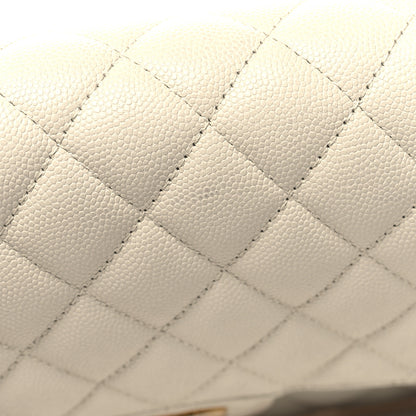 Chanel Caviar Quilted Medium Double Flap White 12 of 12