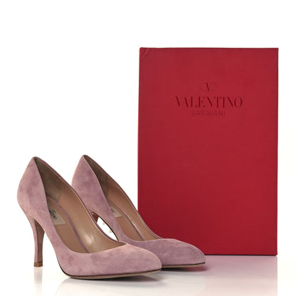 Valentino Garavani Suede Rockstud Killer Stud 90mm Pumps 37 Lipstick 12 of 12