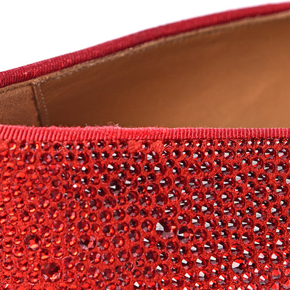 Christian Louboutin Strass Veau Velours Mens Dandelion Flat Loafers 42.5 Red 8 of 10