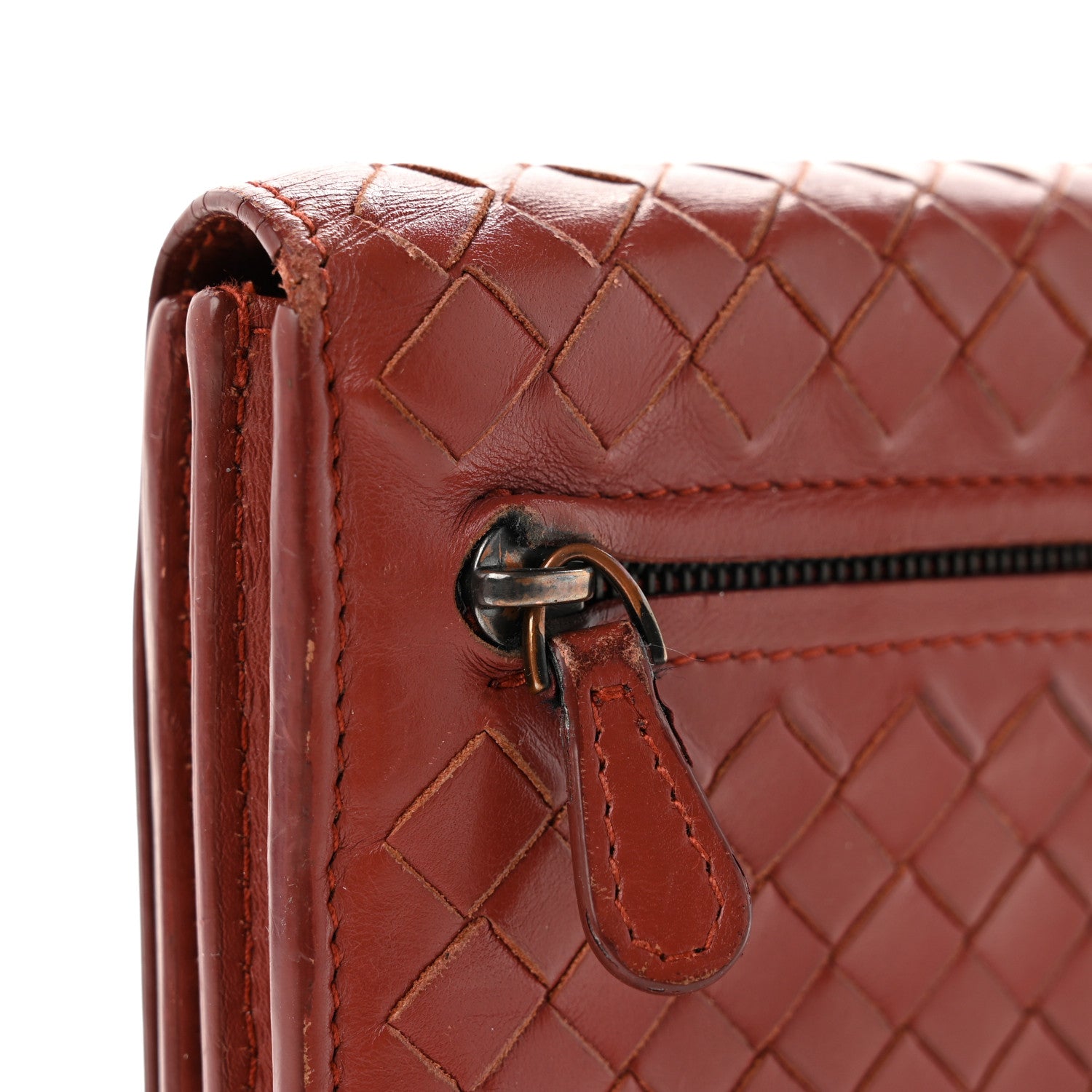 Bottega Veneta Nappa Intrecciato Continental Wallet Rust 8 of 12