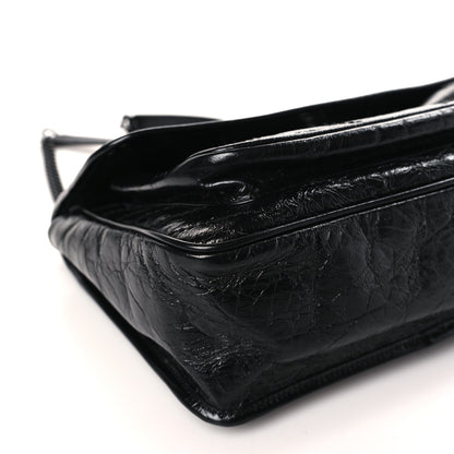 Saint Laurent Crinkled Calfskin Matelasse Monogram Medium Niki Chain Satchel Black 7 of 8