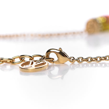 Louis Vuitton Swarovski Essential V Strass Necklace Multicolor Gold 5 of 6