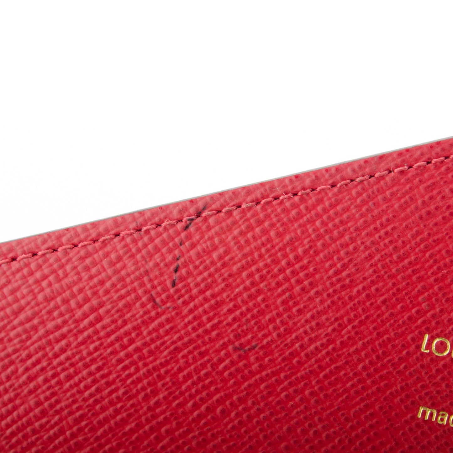 Damier Ebene Josephine Wallet Red