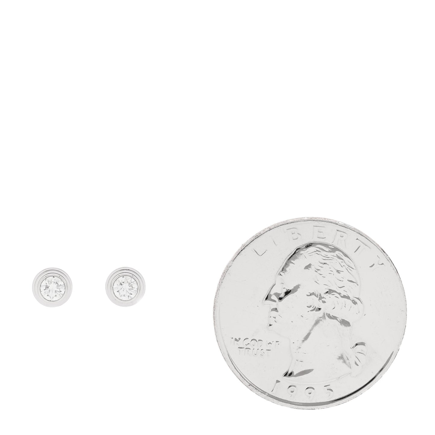 18K White Gold Diamond MM D'Amour Earrings